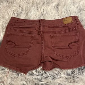 Maroon American Eagle outfitters stretch shorts size 4